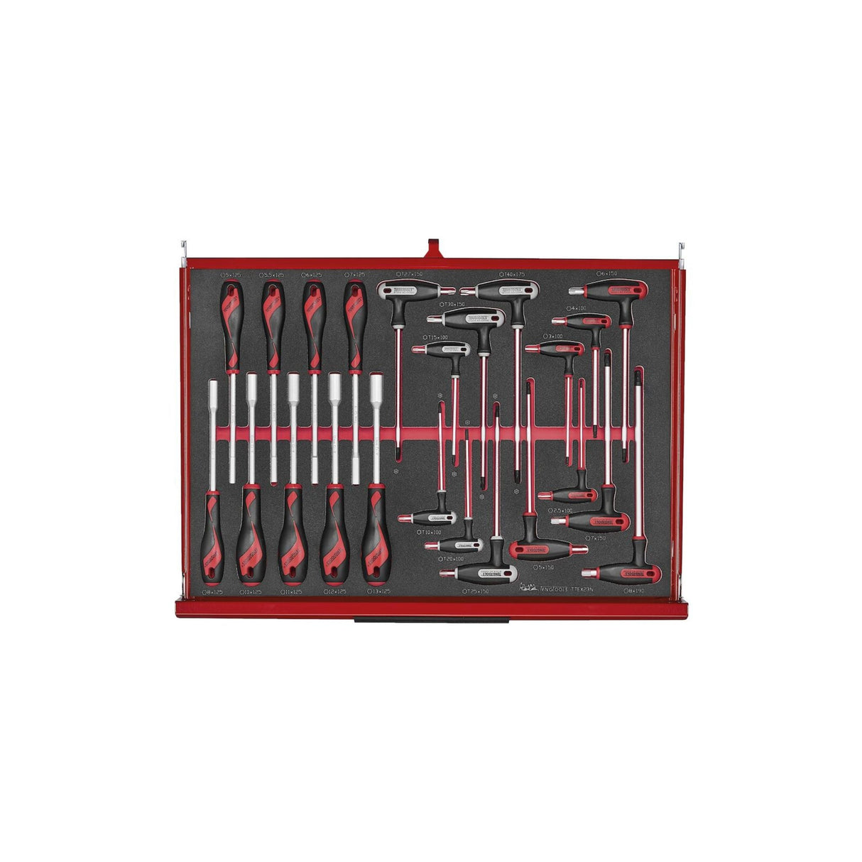 26" PRO35™ FOAM verktøysett 278 deler rød TKW26R278F