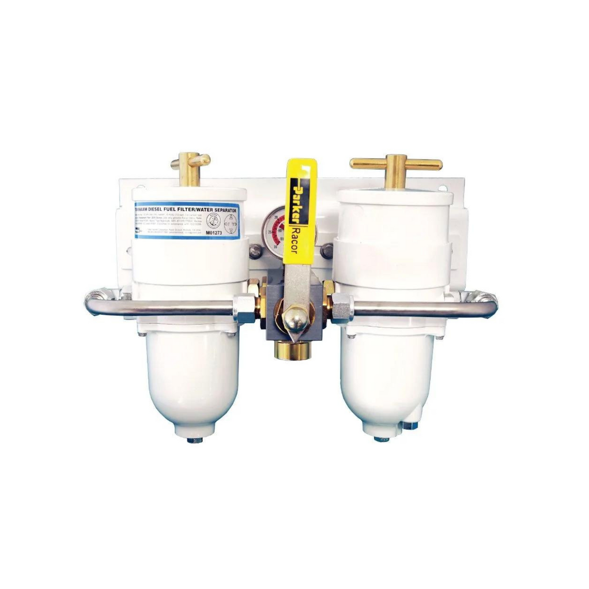 Duplex filter 10µm w/metalbowl (227/454 l/t) RAC-75-500MAXM10