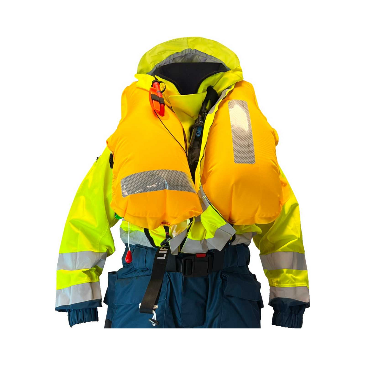 Ki-Suit blå flytedress 165N, med oppblåsbar lunge