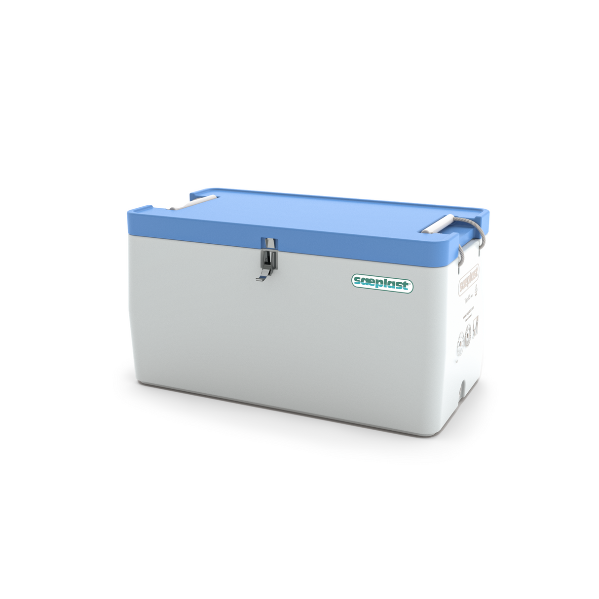 Sæplast 65L PUR kar, m/lokk låseklemme og håndtak