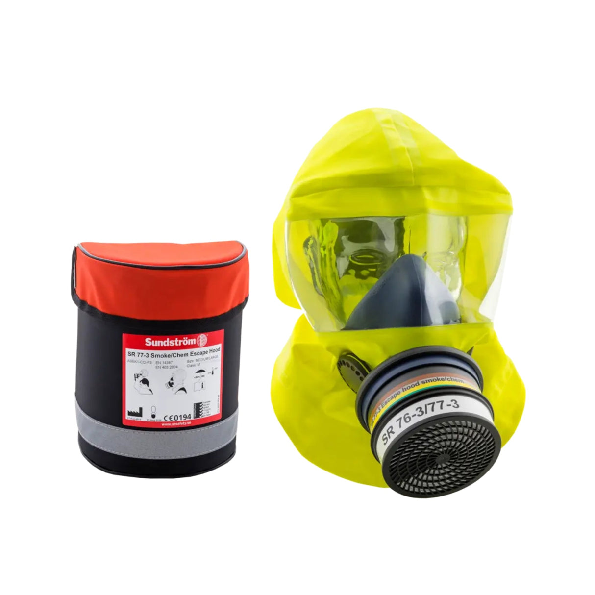 Flukthette SR77-3 brann/kjemi med veske