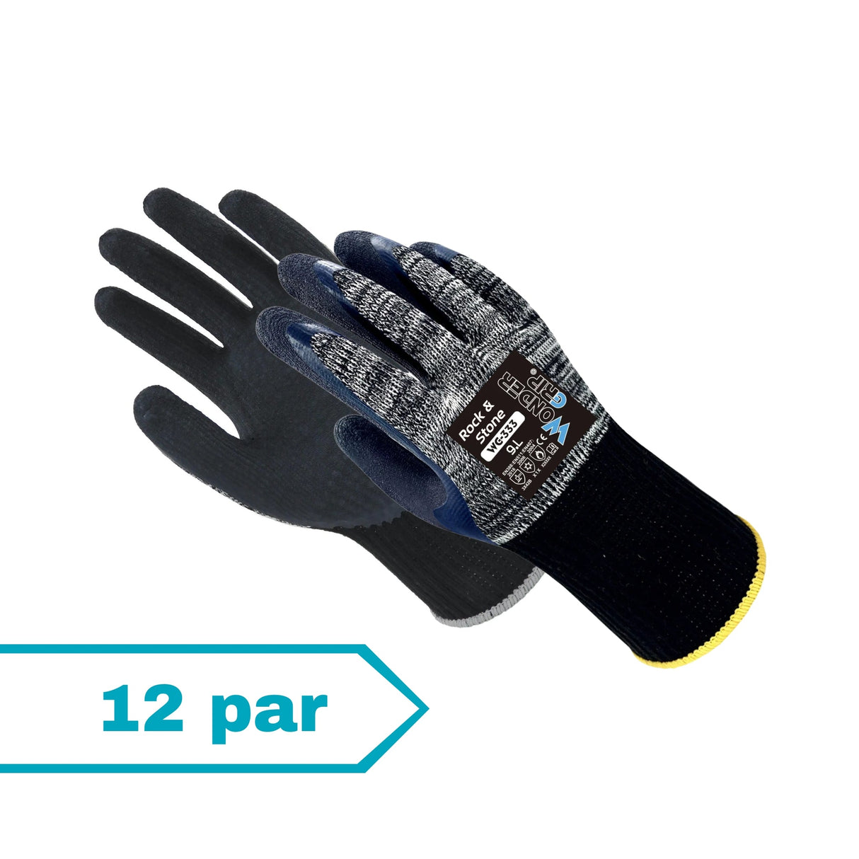 Monteringshansker WG-333 Rock'n Stone, 12 par