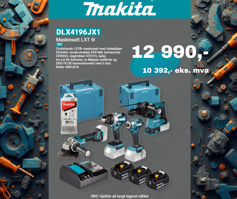 Makita Maskinsett LXT ® (DLX4196JX1 )