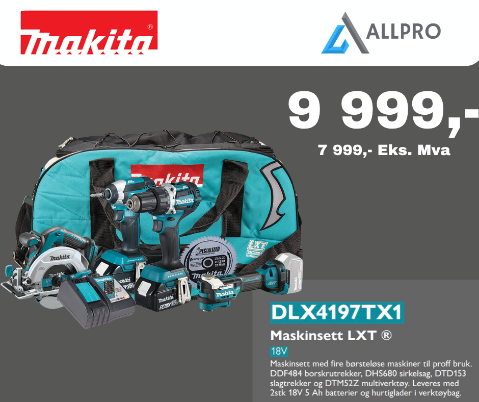 Makita Maskinsett LXT ®DLX4197TX1
