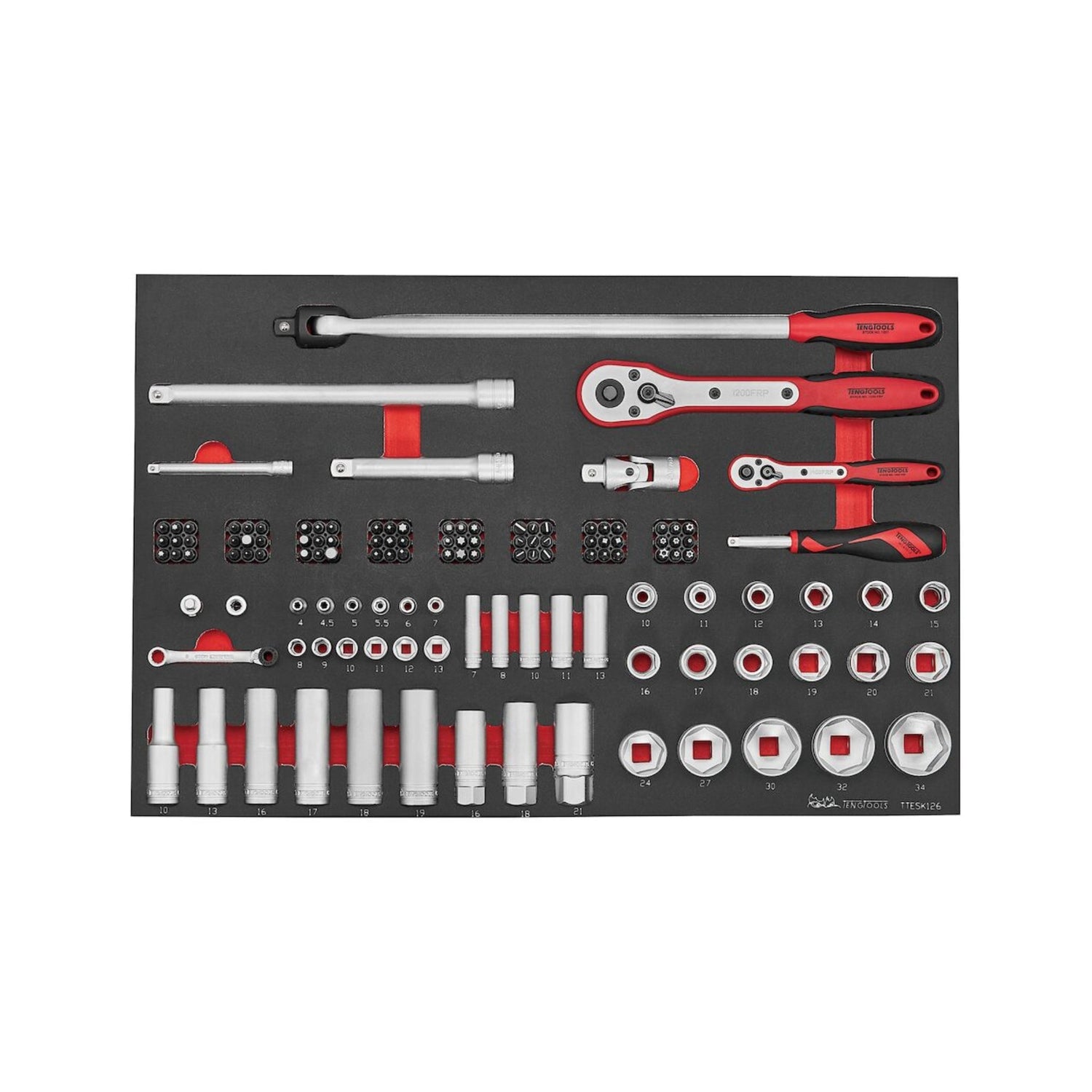 26" Classic Verktøyvogn, Foam Verktøysett, 179 deler (TCMME179)
