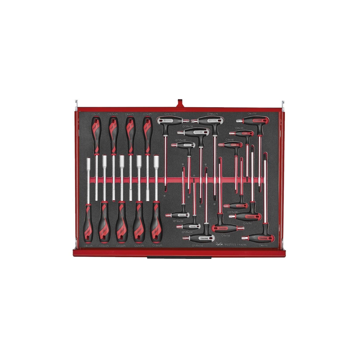 26" PRO35™ FOAM verktøysett 278 deler rød TKW26R278F