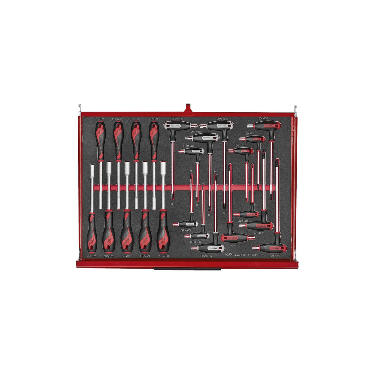 53" PRO35™ Monster stablet verktøysett FOAM 1133 deler rød TKS53R1133F