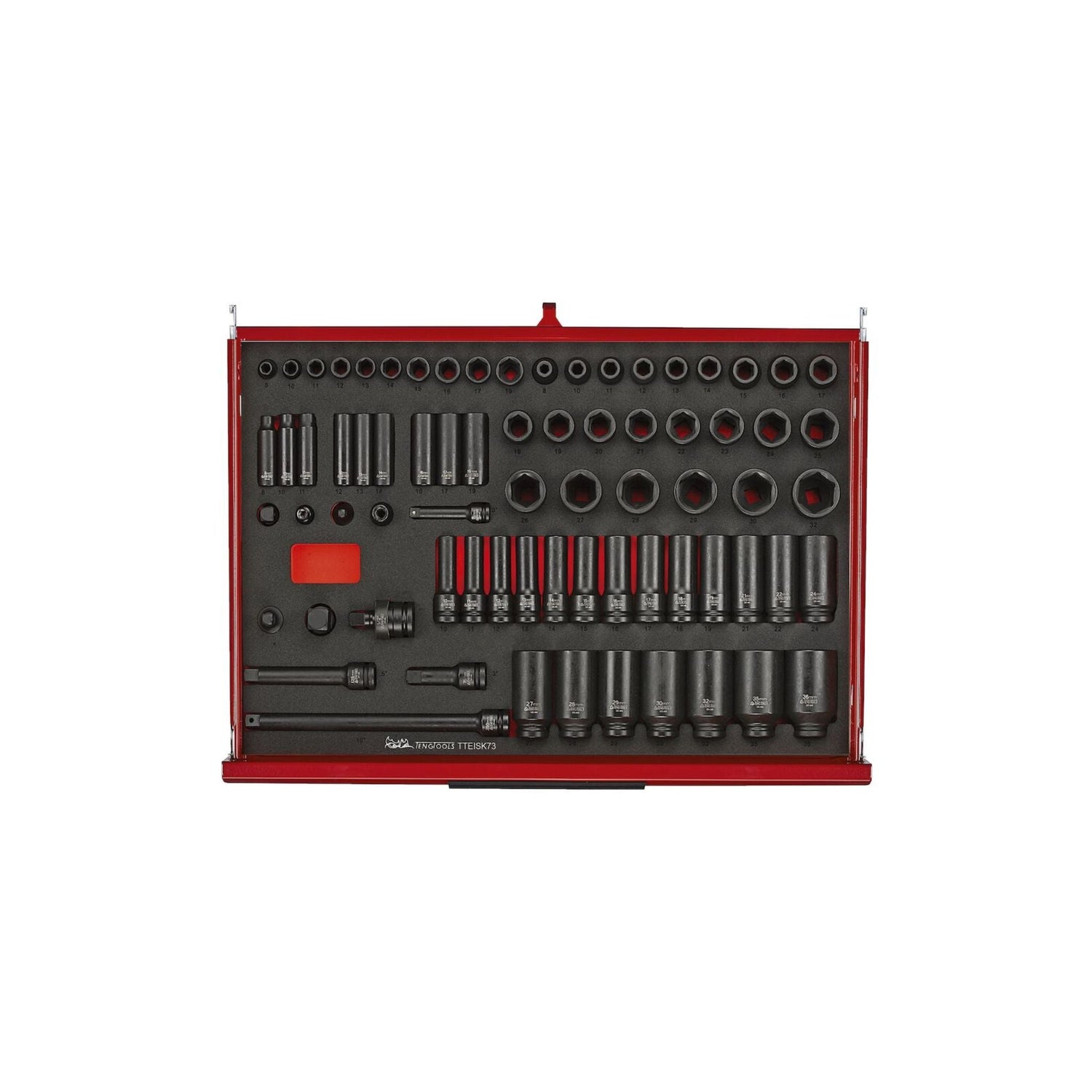 53" PRO35™ Monster stablet verktøysett FOAM 1133 deler rød TKS53R1133F