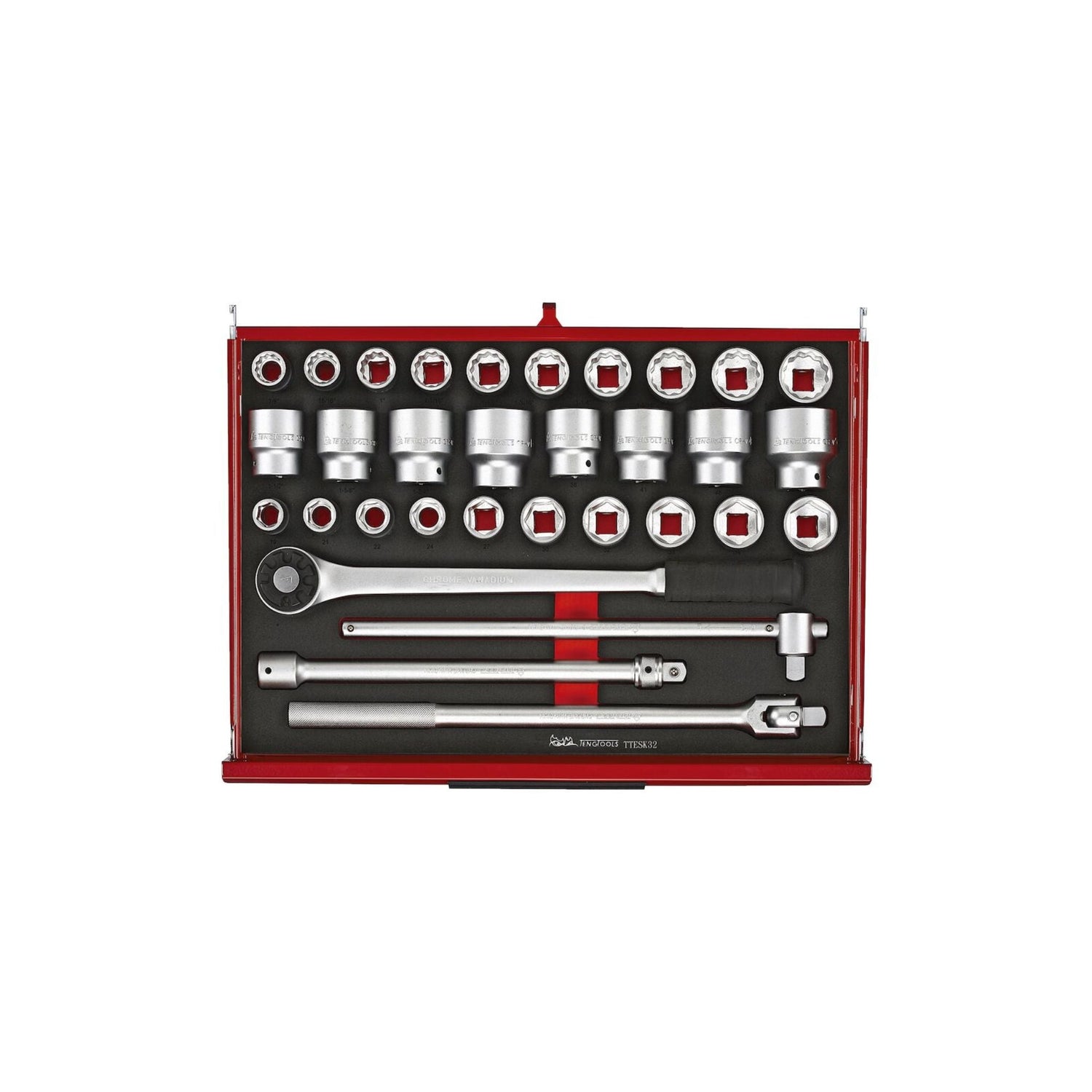 53" PRO35™ Monster stablet verktøysett FOAM 1133 deler rød TKS53R1133F