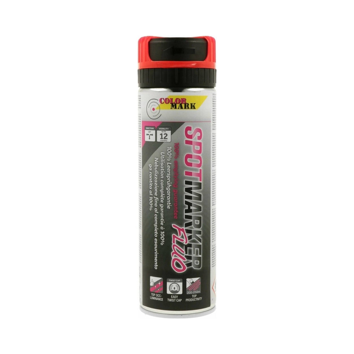 ColorMark Spotmarker Fluo 500 ml merkespray rød (201486)