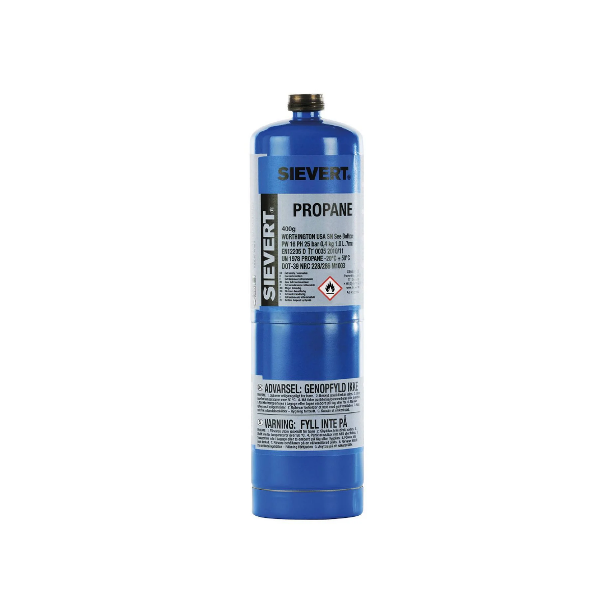 Gassflaske Sievert engangsbeholder US 400g (24560708)