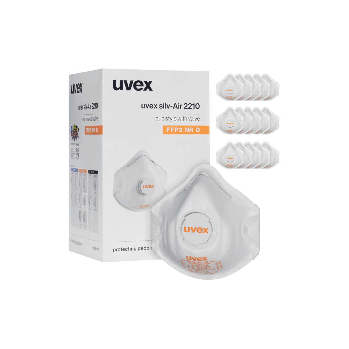 Støvmaske uvex silv-Air classic FFP2 NR – 15 stk (2210)