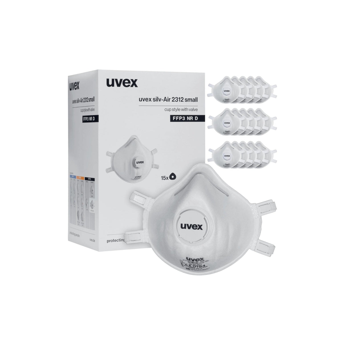 Støvmaske uvex silv-Air classic FFP3 NR – 15 stk (2312)