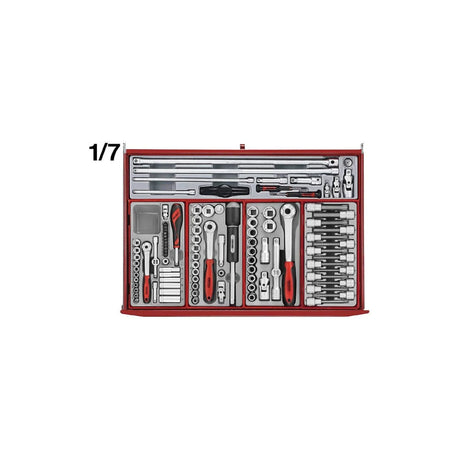 Verktøyvogn med verktøy Teng Tools 277 deler TCMM277EV